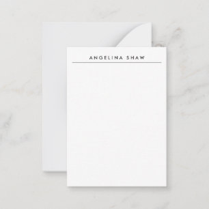 Plain Stylish White Professional Creation Card
