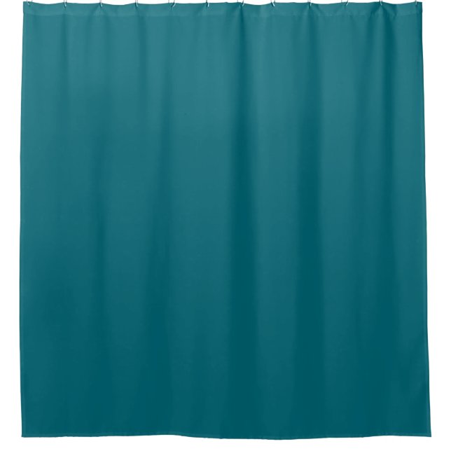 Plain teal dark Caribbean blue water Shower Curtain (Front)