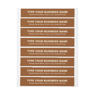 Plain Text Brown Business Wraparound Address Label
