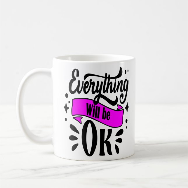 Plain Text Coffee Mug (Left)