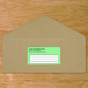 Plain Text Light Green Business Shipping Label