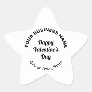 Plain Texts Business Valentine White Small Star Sticker