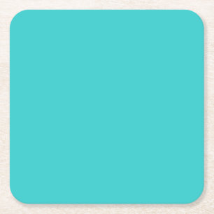 Plain Turquoise coaster square