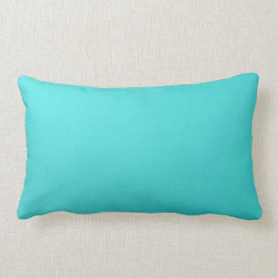 Plain turquoise throw pillow lumbar