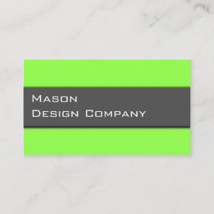 Plain Two Tone Lime and Grey Stylish Card