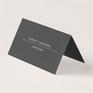 Plain Unique Minimalist Special Black Business Card