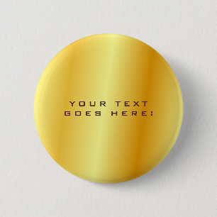 Plain Unique Special Gold Colour Background 6 Cm Round Badge