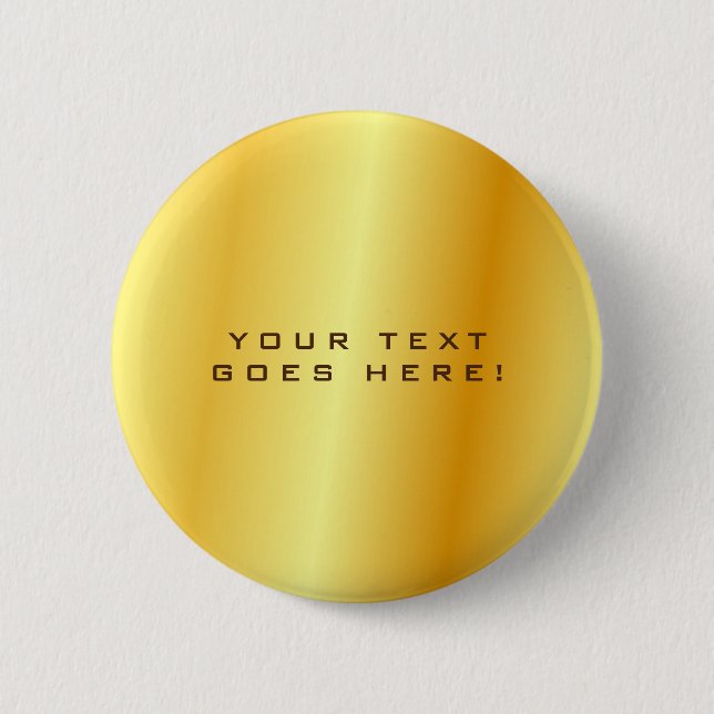 Plain Unique Special Gold Colour Background 6 Cm Round Badge (Front)