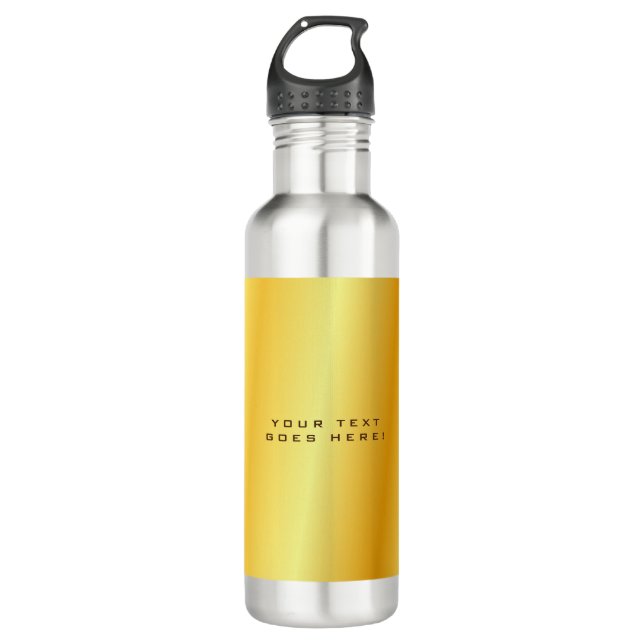 Plain Unique Special Gold Colour Background 710 Ml Water Bottle (Front)