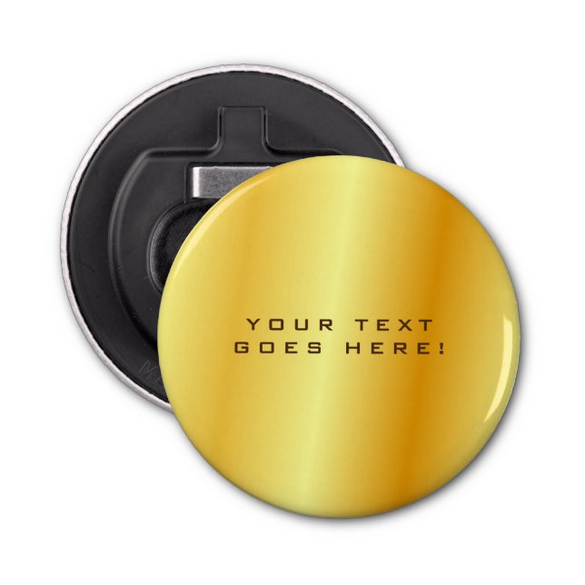 Plain Unique Special Gold Colour Background Bottle Opener (Front)