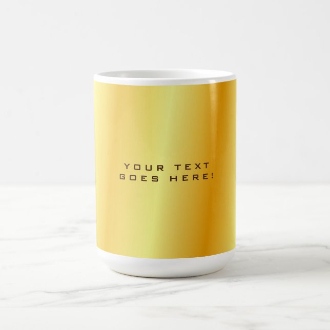 Plain Unique Special Gold Colour Background Coffee Mug (Center)