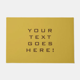 Plain Unique Special Gold Colour Background Doormat