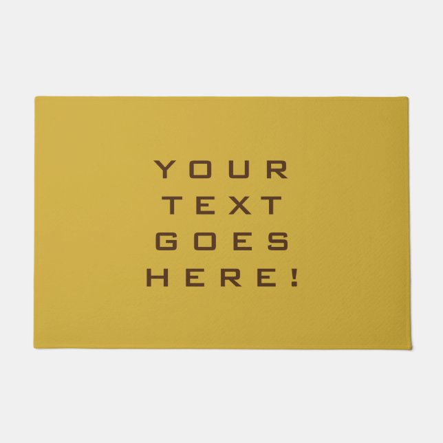 Plain Unique Special Gold Colour Background Doormat (Front)