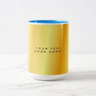 Plain Unique Special Gold Colour Background Two-Tone Coffee Mug