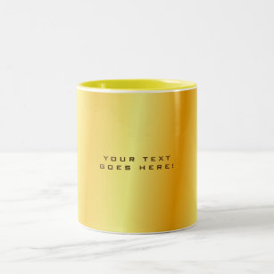 Plain Unique Special Gold Colour Background Two-Tone Coffee Mug