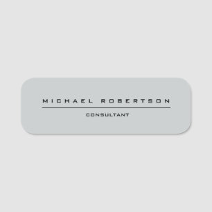 Plain Unique Special Grey Name Tag