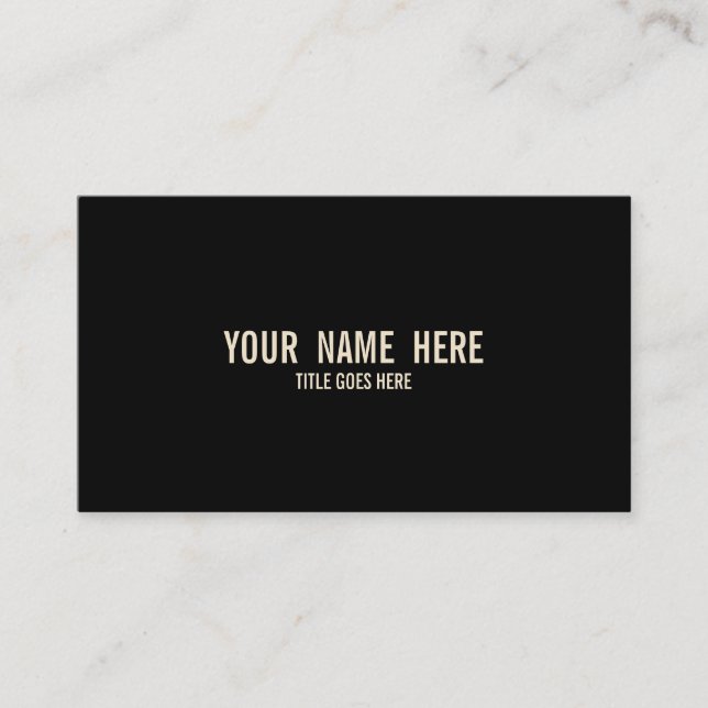 Plain Vintage Colour Business Card (Front)
