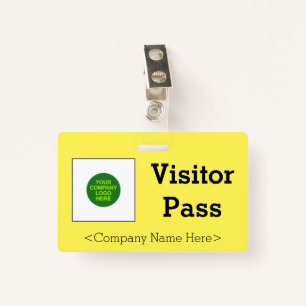 Plain "Visitor Pass" Badge ID Badge