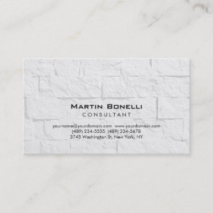Plain Wall Brick Modern Consultant Business Card