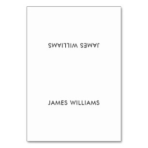 Plain Wedding Place Cards White