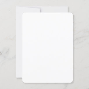 Plain White 4.5" x 6.25" Rounded Corners Wedding Invitation
