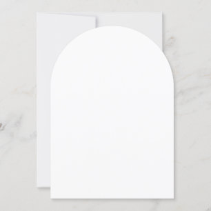 Plain White 5" x 7" Arch Blank Graduation Party Invitation