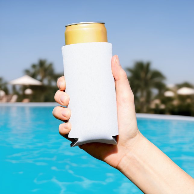 Plain White Beverage Cooler Clean Modern Koozie (In Situ Pool)