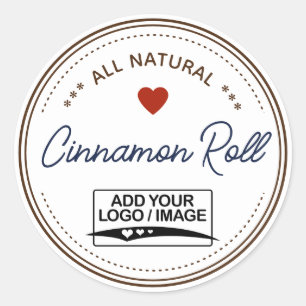 Plain White Brown Jar Lid Labels Handwritten Logo 