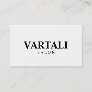 Plain White Classic Business Card