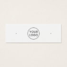 Plain white custom logo stud earring display card