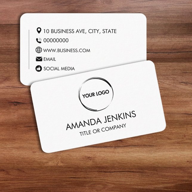 Plain White Generic Design Template Business Card (plain white generic design template business card)