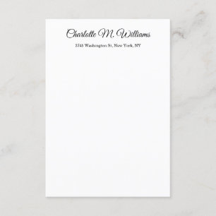 Plain White Minimalist Professional Modern Enclosure Card