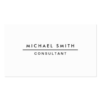 Plain White Professional Elegant Modern Simple Pack Of Standard Business Cards