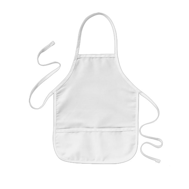 Plain White Solid White Colour Apron (Front)