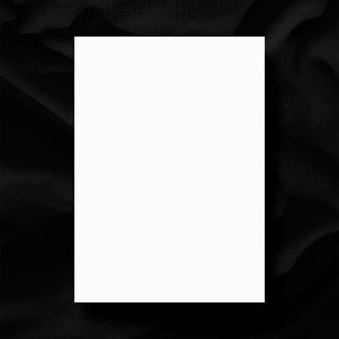 Plain White Wedding 5" x 7" Matte Blank  Save The Date