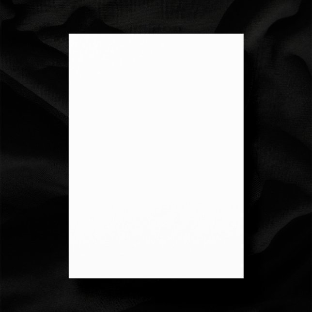 Plain White Wedding 5" x 7" Matte Blank  Save The Date (Plain white 5x7 save the date card on black background)