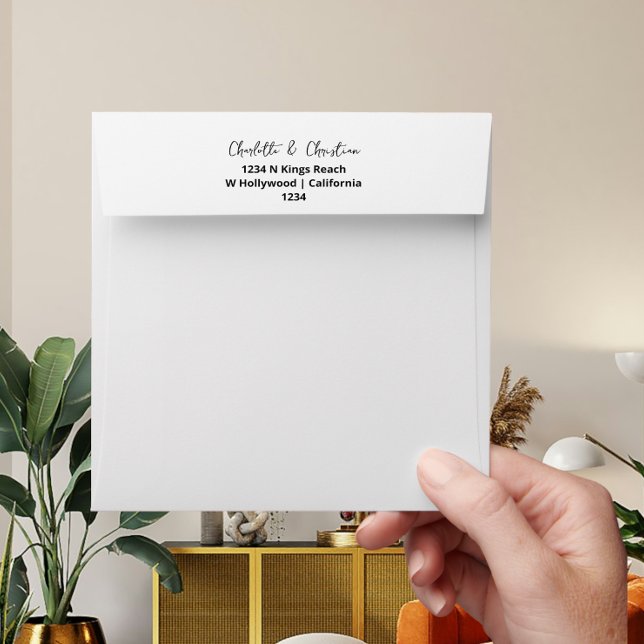 Plain With Return Address Envelope (Plain With Return Address Envelopes from Ricaso.  Part of the Nothing Fancy Just Love wedding suite)