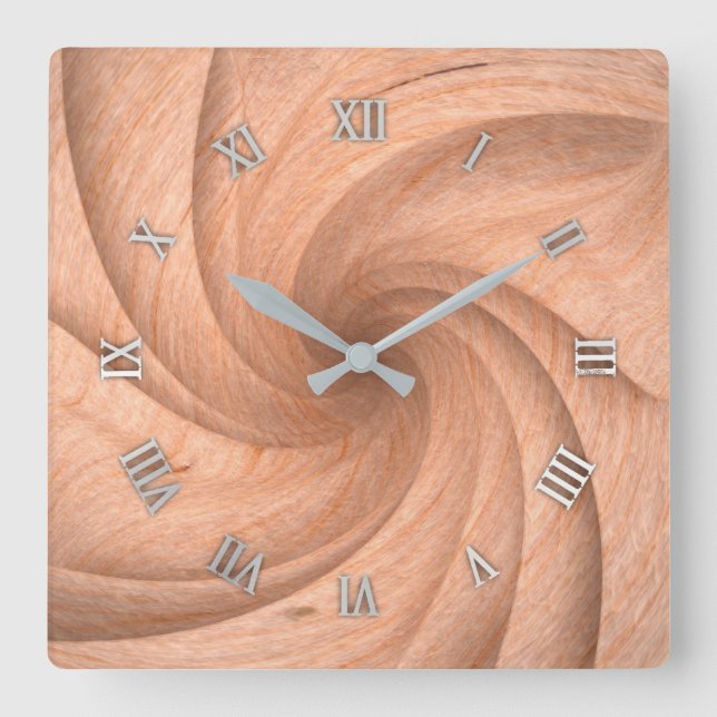 Plain wood design wall clock (Front)