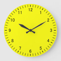 Plain Yellow 21A Acrylic Wall Clock