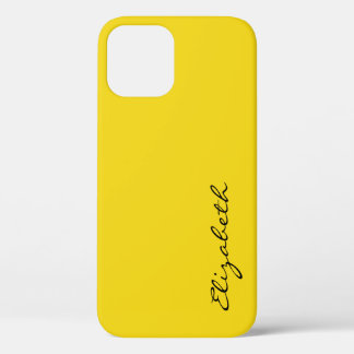 Plain Yellow Background iPhone 12 Pro Case