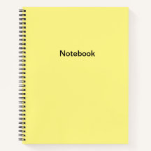 Plain Yellow Notebook