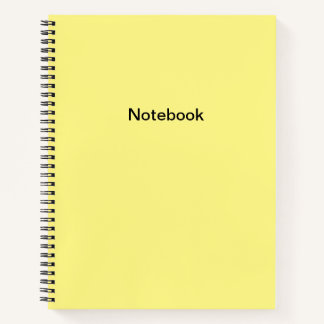Plain Yellow Notebook