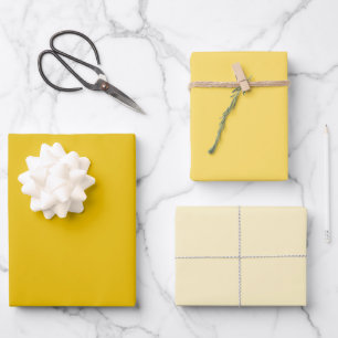 Plain Yellow Wrapping Paper Sheets