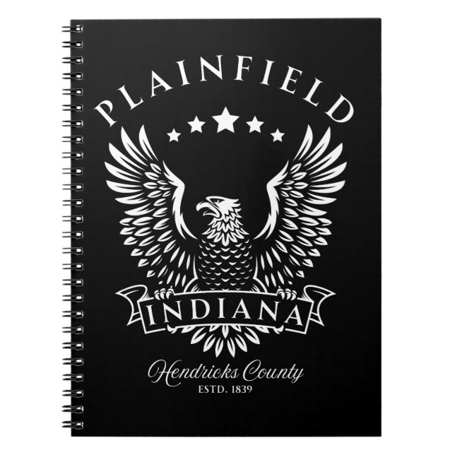Plainfield Hendricks County Indiana Vintage Eagle Notebook (Front)