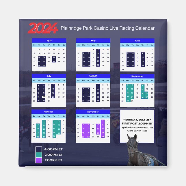 Plainridge Park Race Season Magnet (Front)