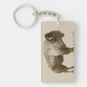 Plains Bison Key Ring