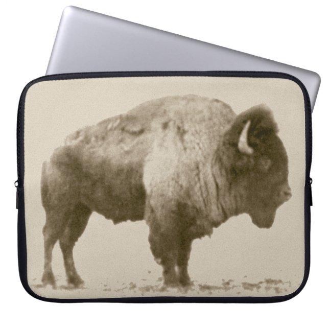 Plains Bison Laptop Sleeve (Front)
