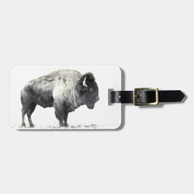 Plains Bison Luggage Tag (Front Horizontal)
