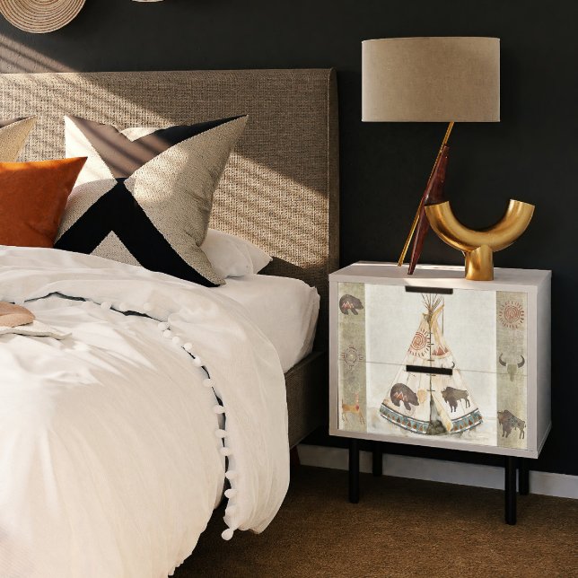 Plains Indian Native Teepee Buffalo Deer Decoupage Tissue Paper (Creator Uploaded)