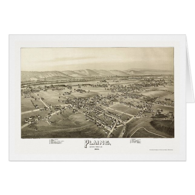 Plains, PA Panoramic Map - 1892 (Front Horizontal)